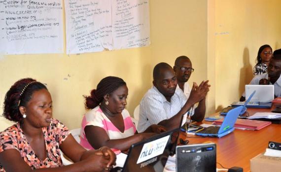 Public librarians at the training discussing the importance of non-traditional partnerships in developing new public library services.